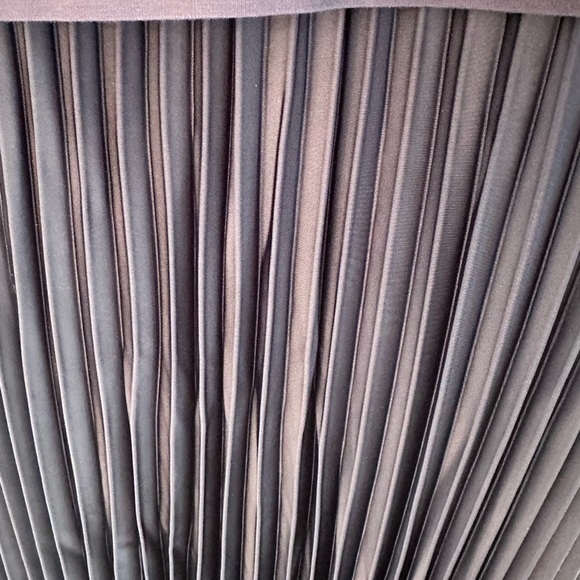 Soft Surroundings Cassandra Midi Dress Pleated Satin Skirt Navy Blue Large P - Picture 12 of 12